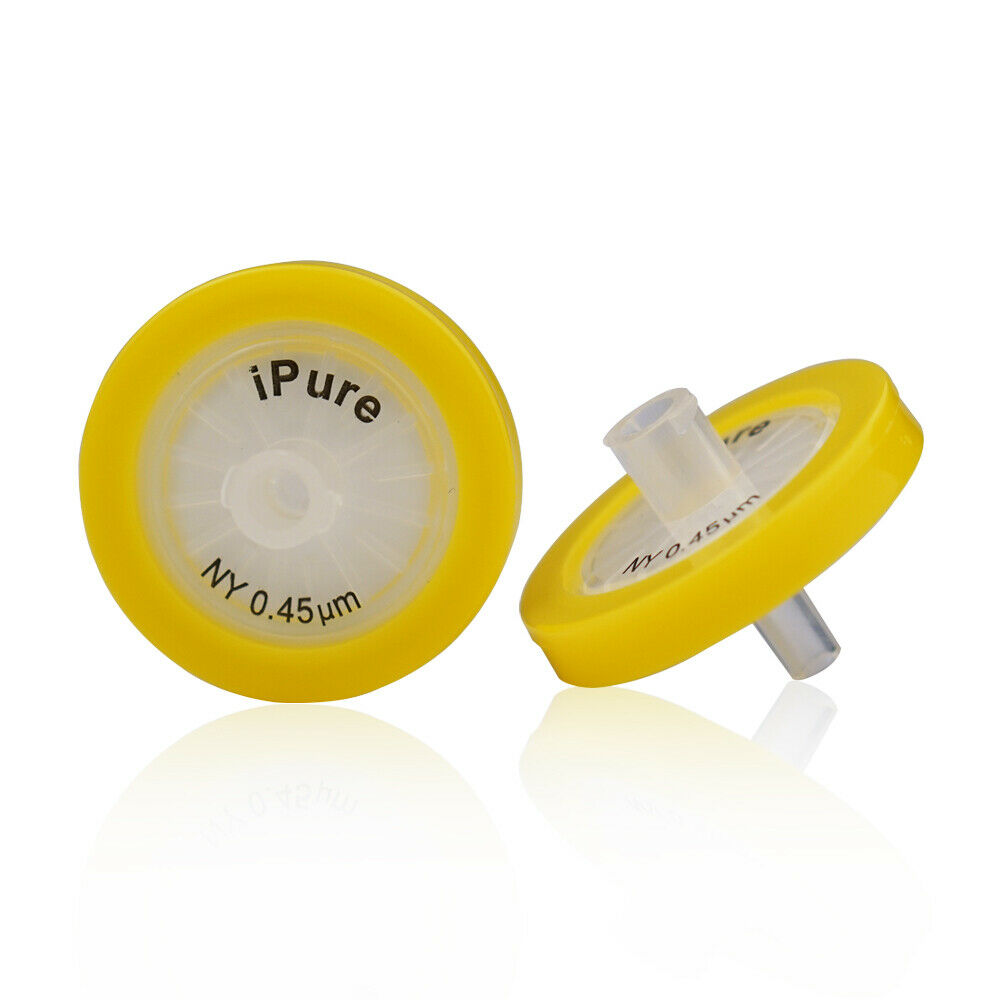 10PACK 0.45μm Lab Syringe Filters Nylon Membrane 25mm Outer Diameter 0