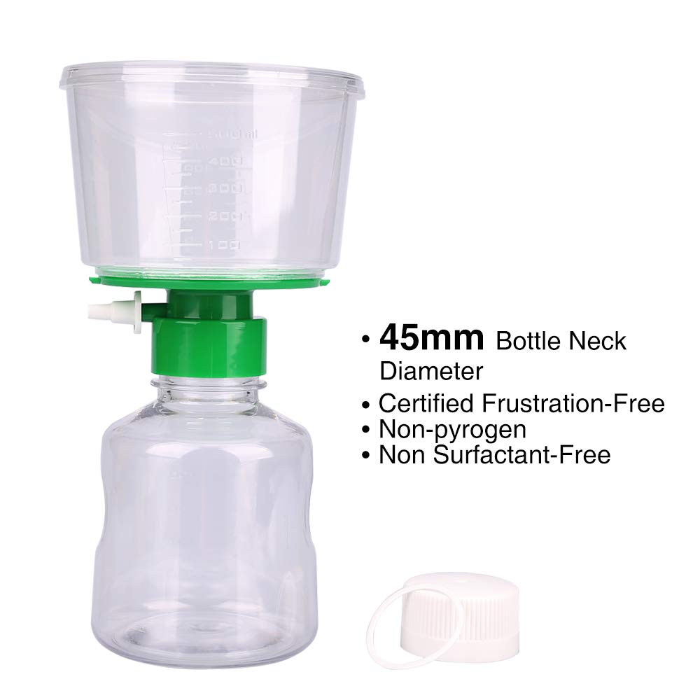 4PACK 250ml Sterile Disposable Vacuum Filter Units 0.22um PES Membrane