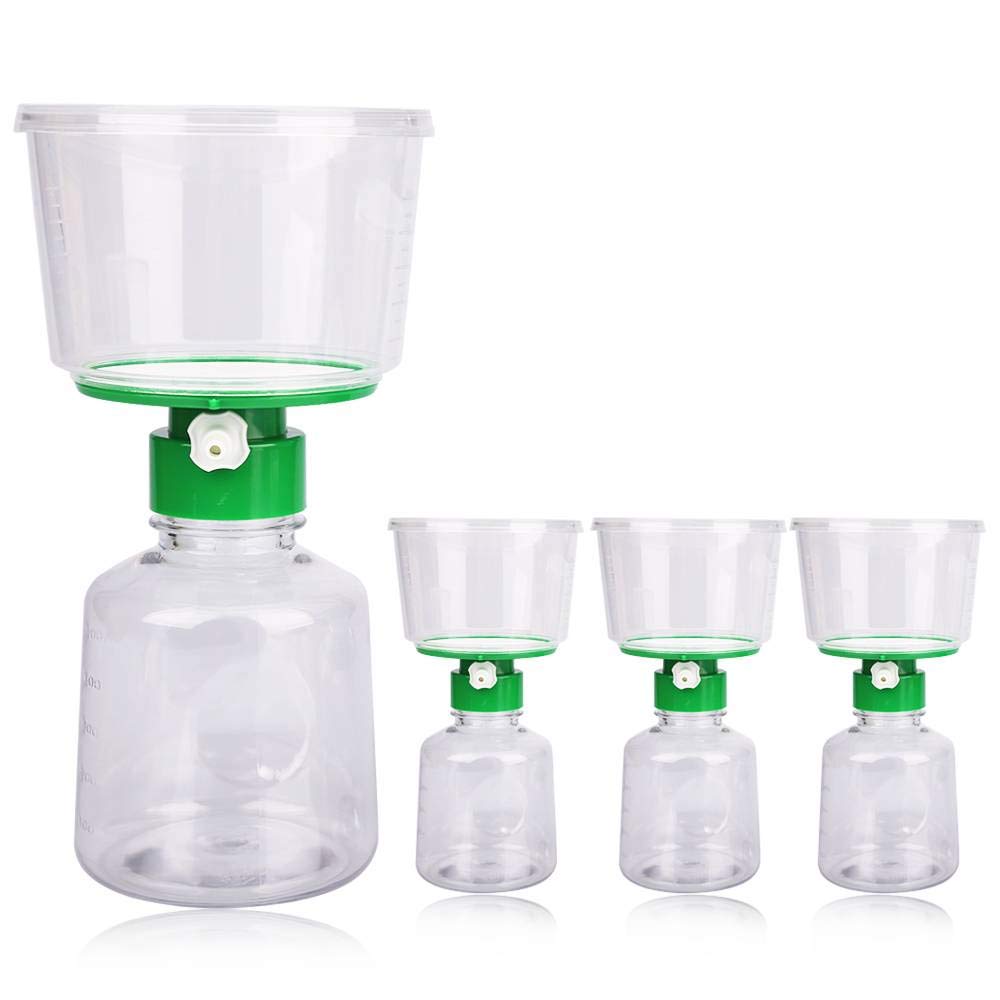 4PACK 250ml Sterile Disposable Vacuum Filter Units 0.22um PES Membrane