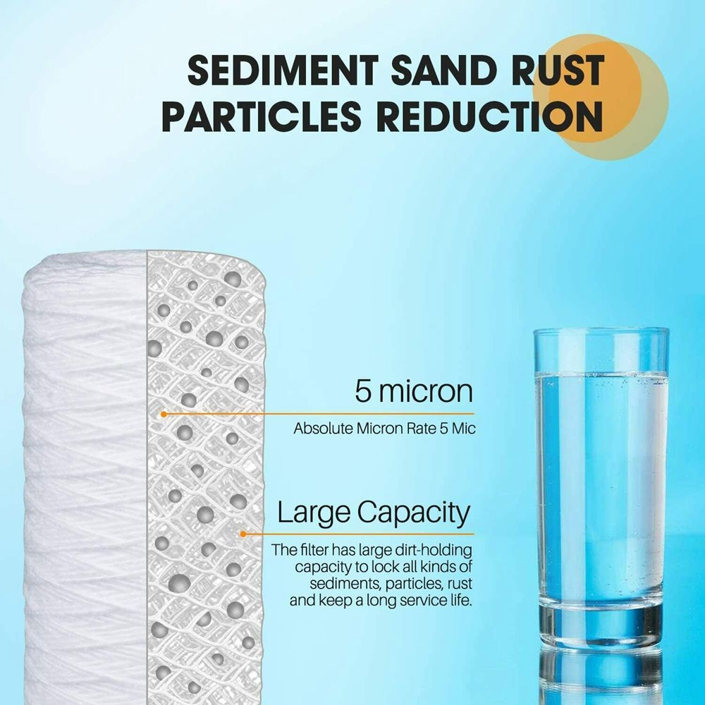string wound sediment water filter