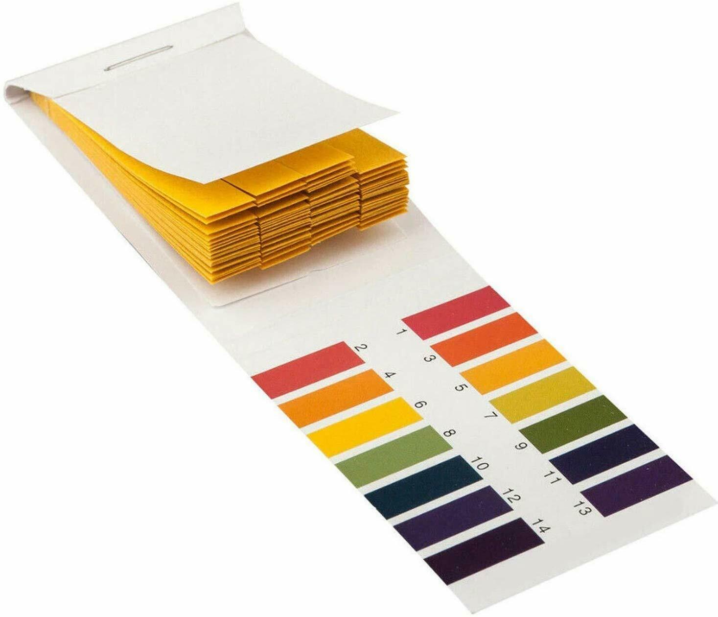 160xpH Test Strips 0-14 pH Measure Paper Drinking Water,Food,Pools ...