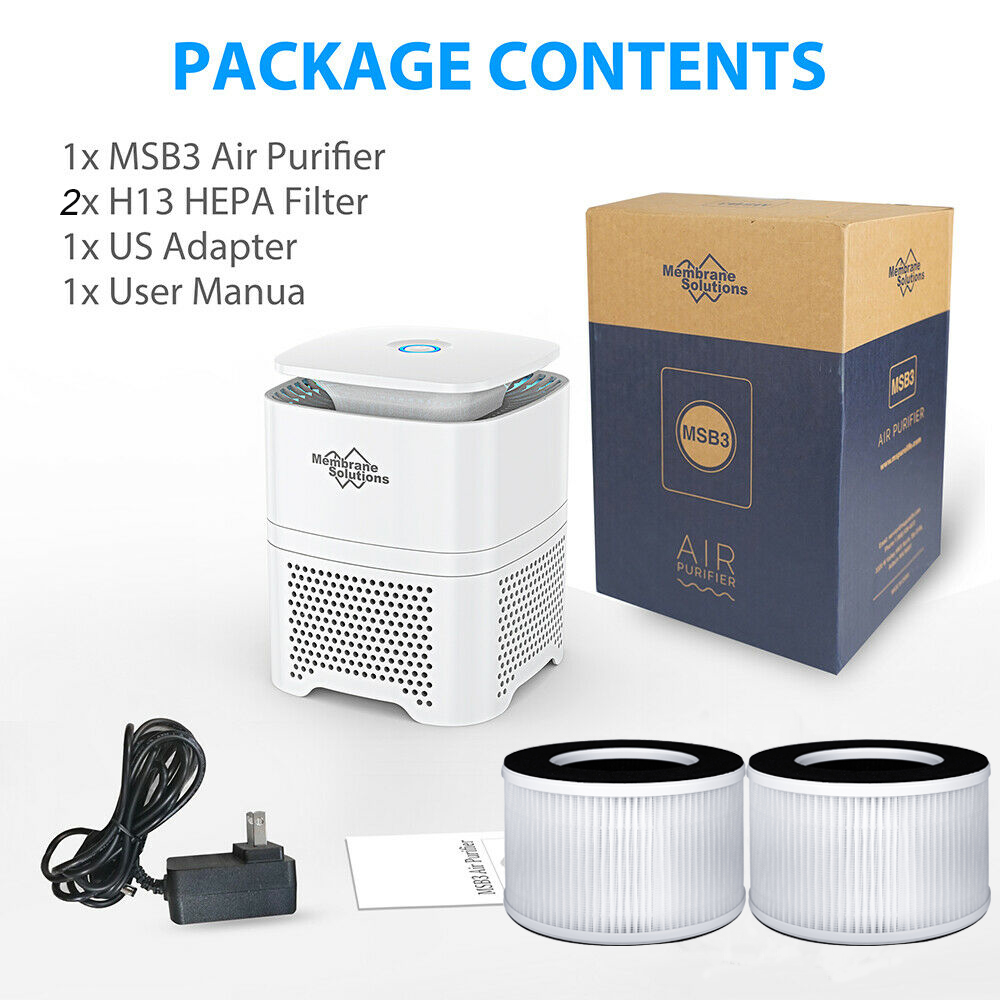 Air Purifier, Mini Portable H13 medical grade HEPA Air Cleaner Large ...