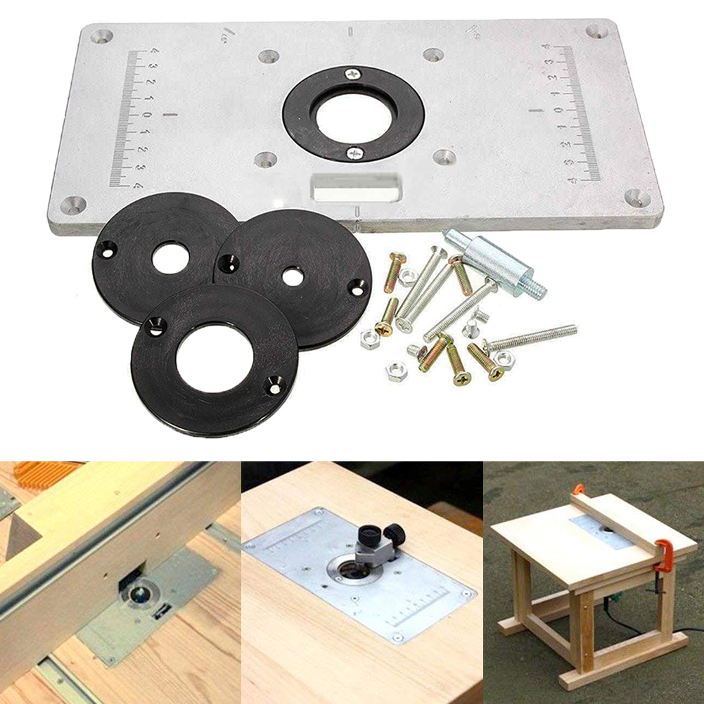 For Woodworking Benches Aluminum Router Table Insert Plate 