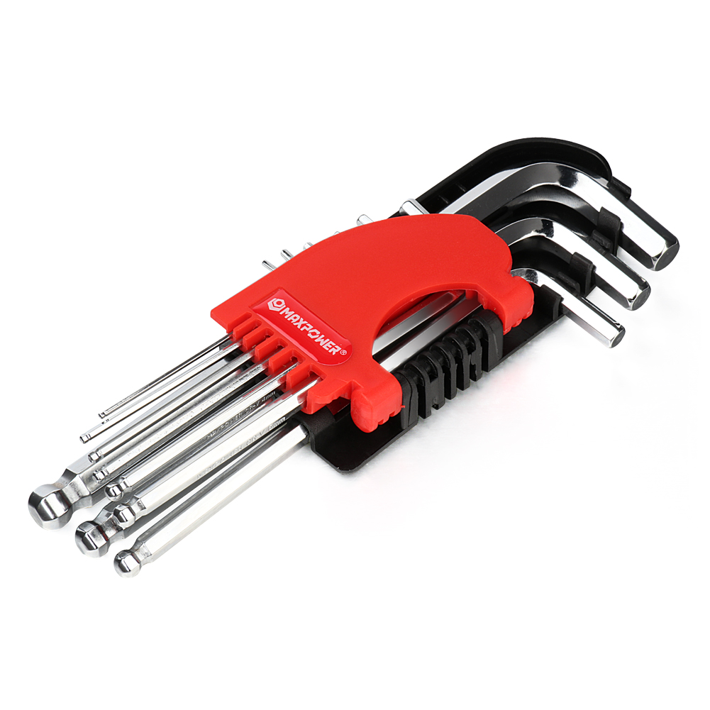 9pcs L Type Ball Head Hex Wrench Set Allen Key Hexagon Torx Star