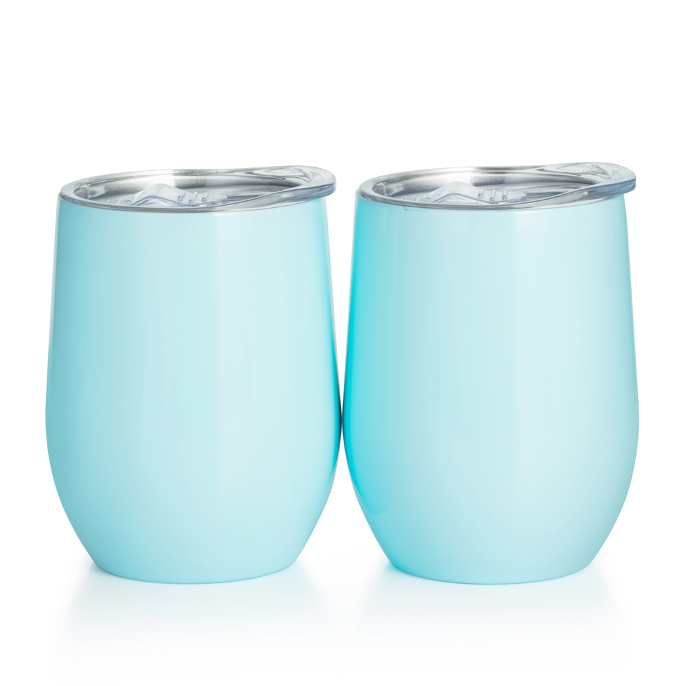 350ml Double Wall Stainless Steel Stemless Vacuum Insulated Wine Glass