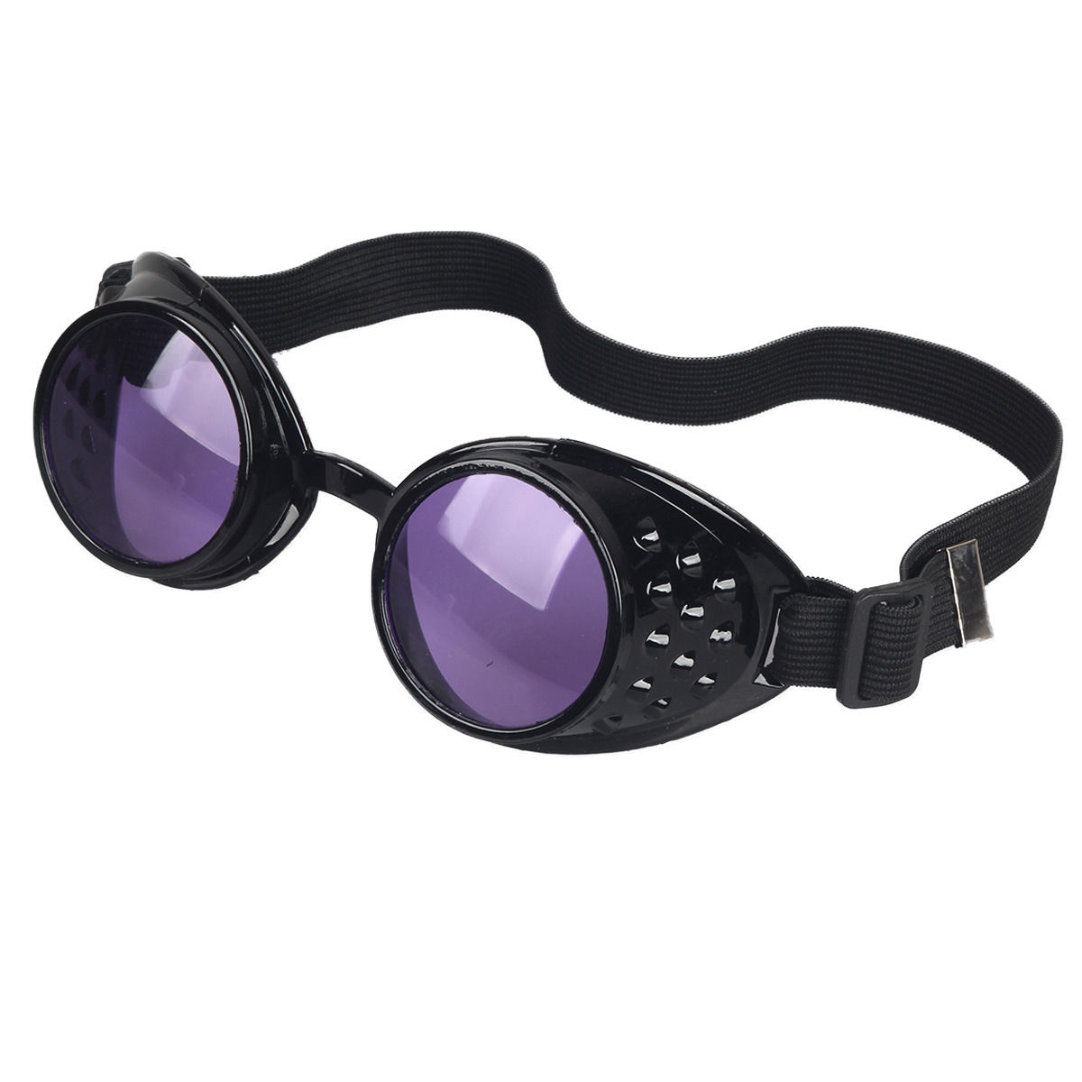 MFAZ Morefaz Ltd Cyber De Soleil des Lunettes de Soudage Welding Goggles LED Steampunk Antique Cosplay Sunglasses Round Glasses Party Fancy Dress Design 1 Gold 