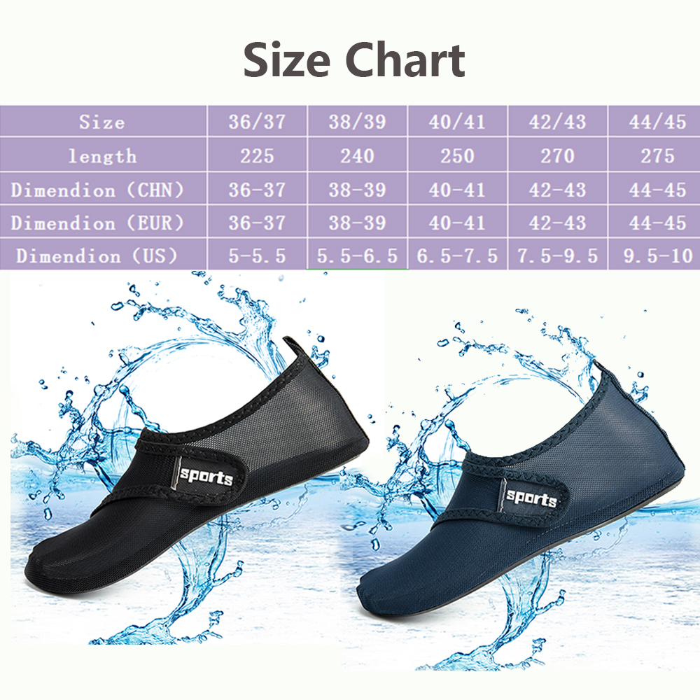 US POPULAR UNISEX WATER SHOES BAREFOOT AQUA SOCKS MESH BEACH SWIM SPORT ...