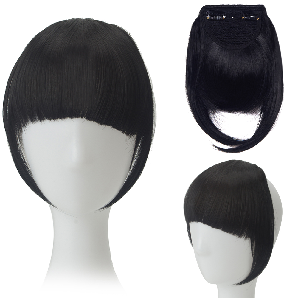 One Piece Women Clip in Hair Fringe Bangs Thick Air Front Hairpiece Fringe Bangs eBay