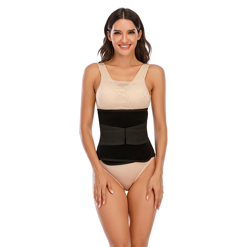 Bingrong 2 in 1 Waist Trainer for Women Postpartum Belly Band Maternity  Recovery Belt Seamless Girdle Tummy Control Body Shaper Shapewear Black XL