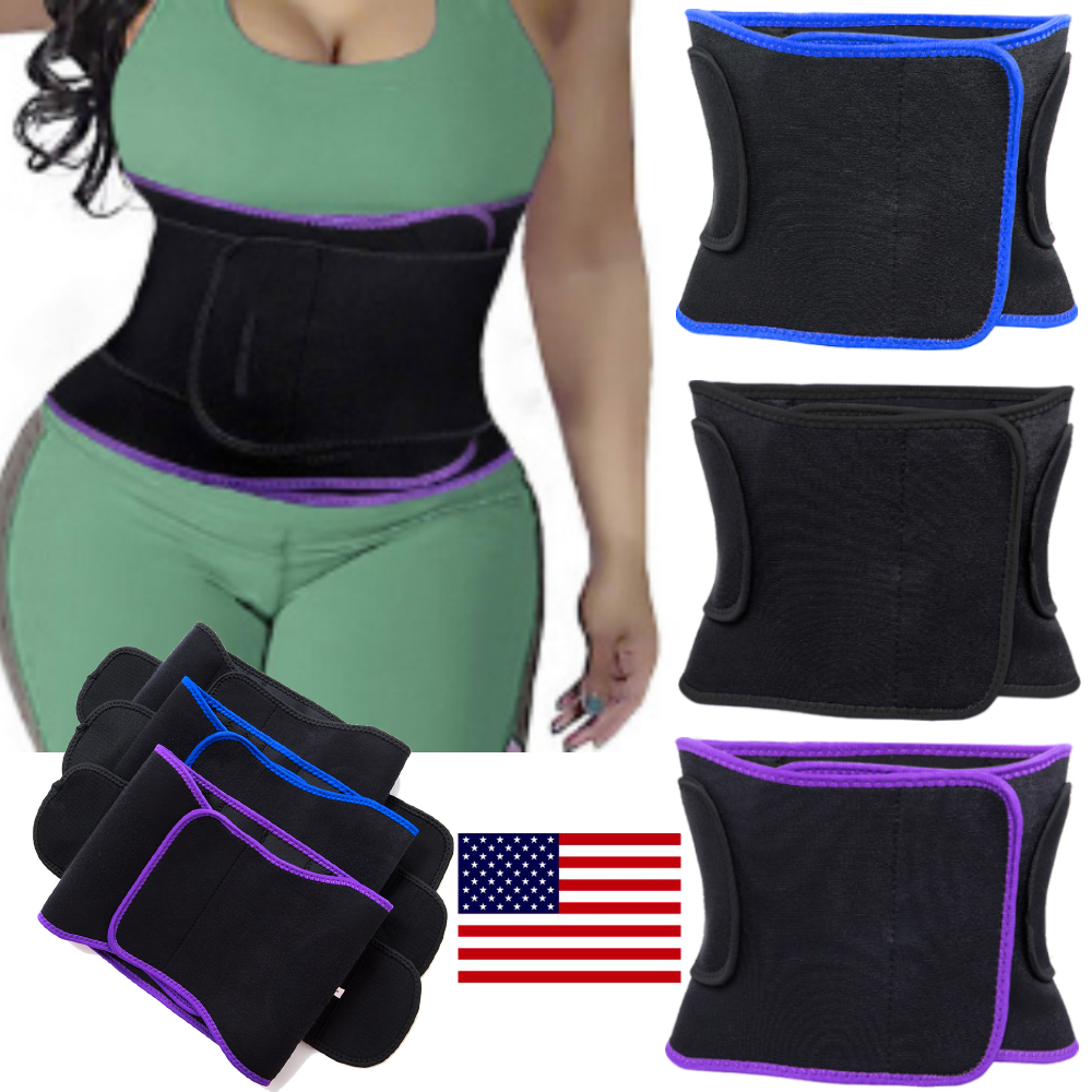Us Lady Waist Trainer Belt Body Shaper Sweat Tummy Control Belt Slim Wrap Girdle Ebay