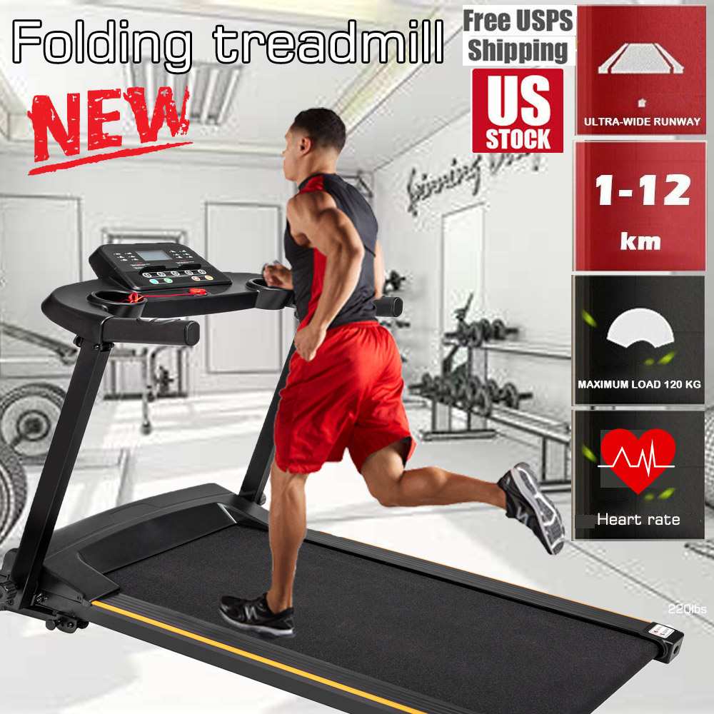 LZ Folding Incline Electric Treadmill Running Motorized