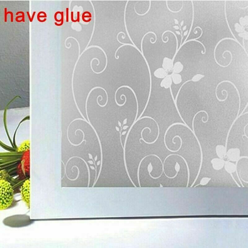 Details about   Hot 3D Window Film Frosted Decorative Flower Pattern Static Cling Window Tint US 