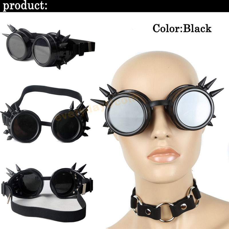 ABS Spiked Steampunk Gafas Gafas Soldadura Goth Cosplay Gafas