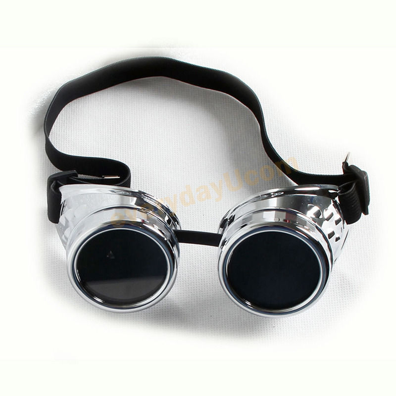 Vintage Victorian Steampunk Goggle Glasses Welding Punk Gothic Party Costume LZ 