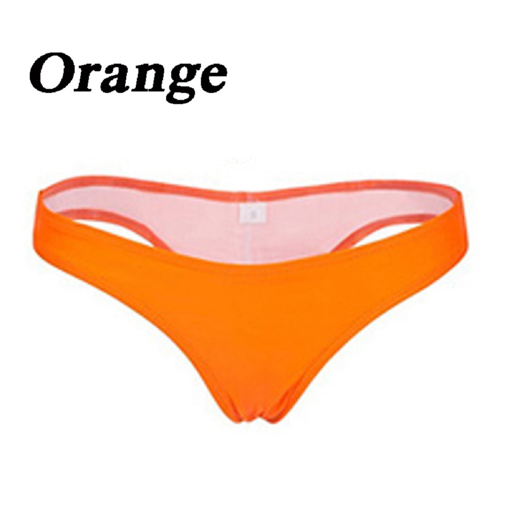 Summer Cheeky Bikini Bottom Pleated Swimming Briefs Women Underwear Bikini  Thong