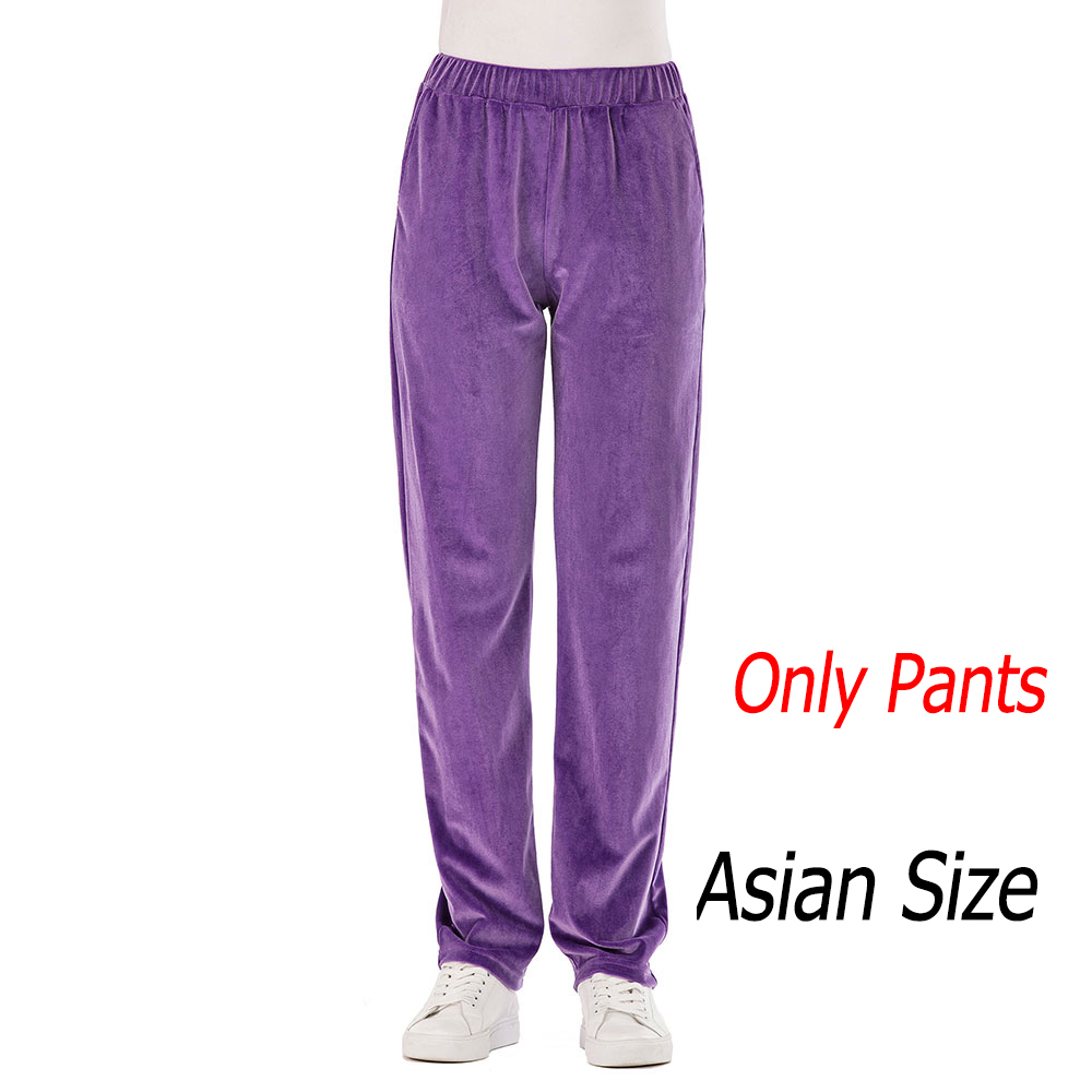 Womens Purple Velour Pants | Sweatpants | Sweatsedo